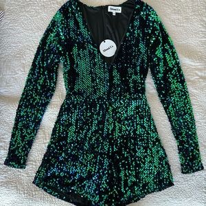 About Us Revolve Celeste Sequin Romper - X Small